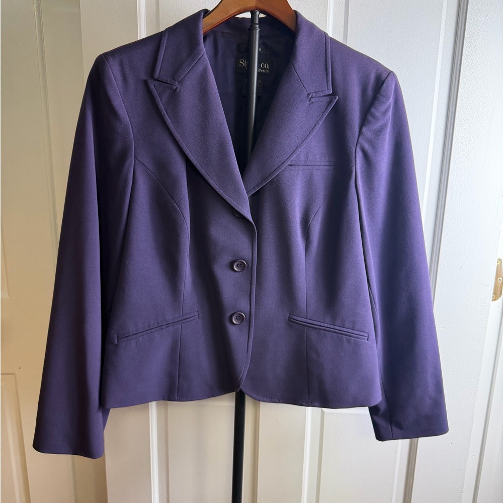 Style & Co. Women's Deep Purple Blazer 14P